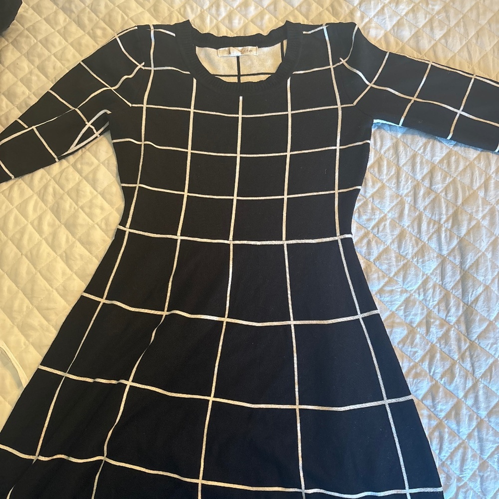 black & white sweater dress